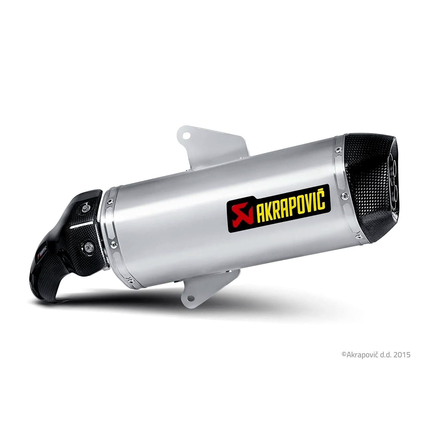 Akrapovic Stainless Steel Line Slip On Silencer For Aprilia SRV 850 2012-2016
